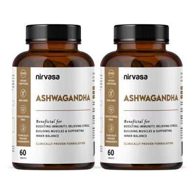 Nirvasa Ashwagandha Tablet (Pack of 2 x 60's) 1's - Sexual Care