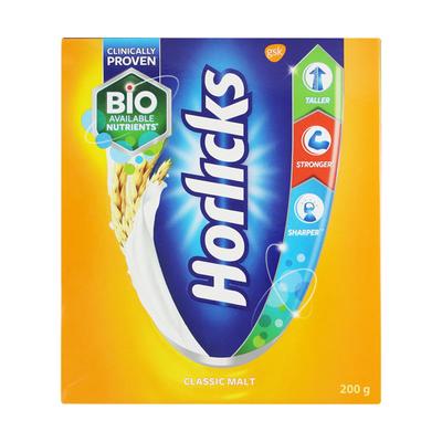Horlicks Health Drink Powder Classic Malt 200 gm (Refill Pack) - Kids Nutrition