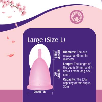 Mom & World Reusable Menstrual Cup (L) 1's - Menstrual Cups
