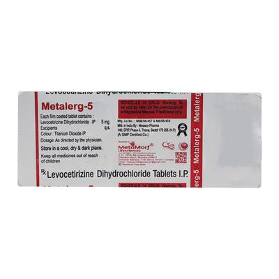 METALERG 5 Tablet 10's - Allergies-Ant