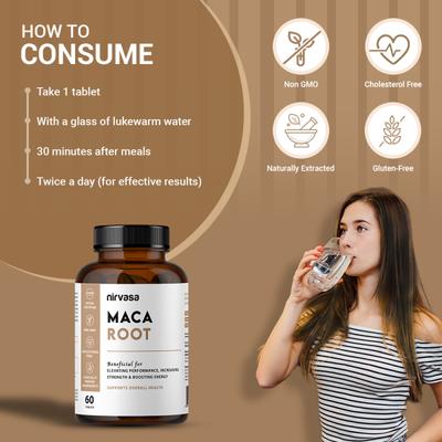 Nirvasa Maca Root Tablet (Pack of 3 x 60's) 1's - General Health