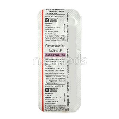 Carbatol 100mg Tablet 10'S - Epilepsy/Convulsion-Ant