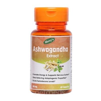 Shreys Ashwagandha (Withania Somnifera) 500 mg 60's - Ashwagandha