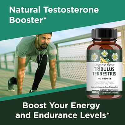 Organic Veda Tribulus Terrestris Extra Strength Veg Capsule 120's - Sexual Healthcare