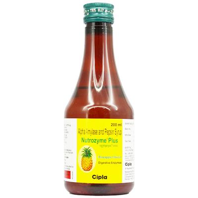 NUTROZYME PLUS PINEAPPLE FLAVOUR Syrup 200ml - Digestion-Dig