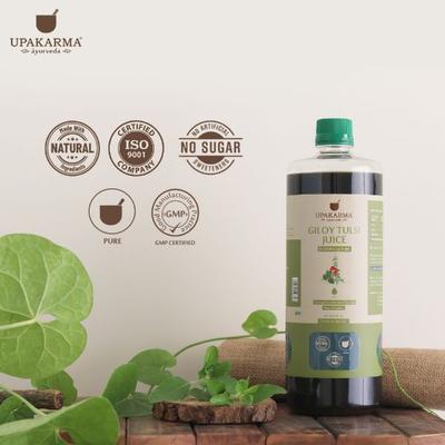 Upakarma Ayurveda Giloy Tulsi Juice 1 litre - Ayurvedic Juices
