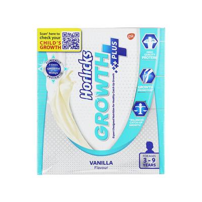 Horlicks Growth Plus  (3-9 Years) Powder - Vanilla Flavour 200 gm (Refill Pack) - Nutritional Supplement