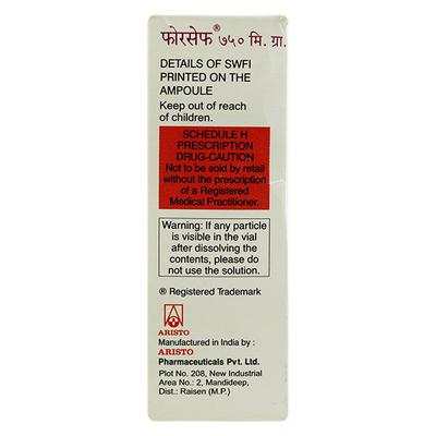 Forcef 750mg Injection 1's - Bacterial Infections-Cep