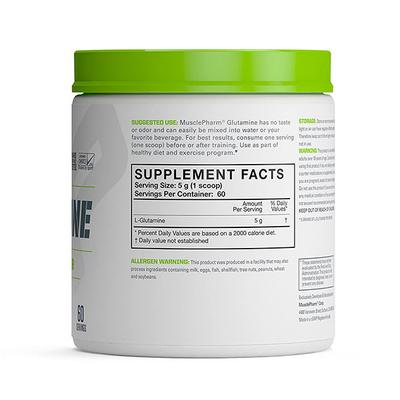 MusclePharm Glutamine Powder (60 Servings) - Unflavoured 300 gm - General Health
