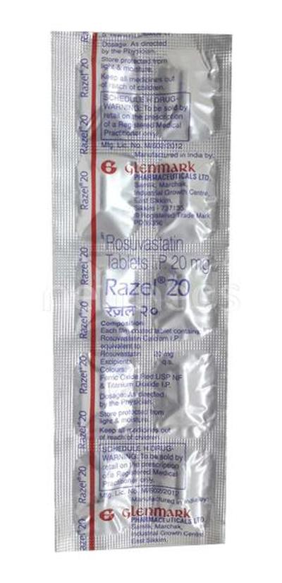 Razel 20mg Tablet 10'S - High Cholesterol-Dys