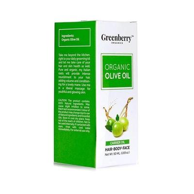 Greenberry Organics Organic Olive Oil 50 ml - Essential Oils