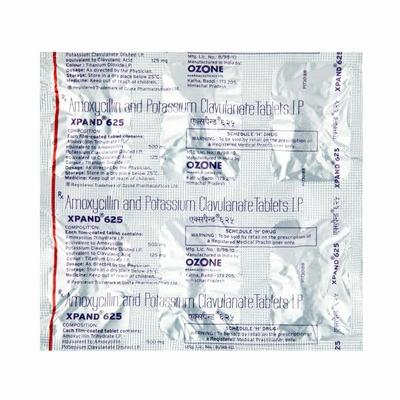 Xpand 625mg Tablet 6'S - Bacterial Infections-Pen