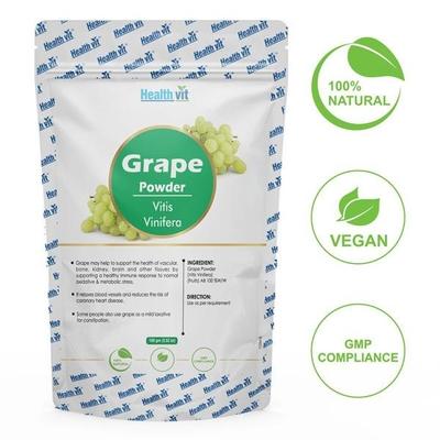 HealthVit Natural Grape (Vitis Vinifera) Powder 100 gm - Herbal Dietary Supplement