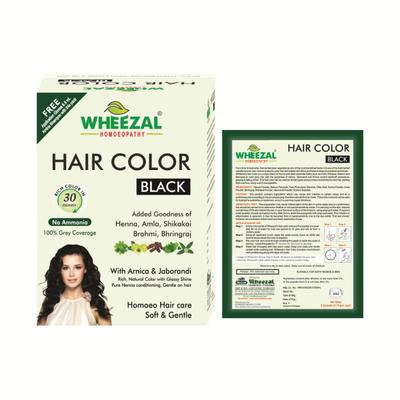 Wheezal Hair Color - Black (Pack of 12 x 20 g) - Personal Care(Homeopathy)