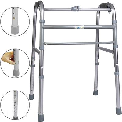 Entros Reciprocating Folding Walker Adjustable Height - Silver (SC4025) - Wheelchairs & Walking Sticks