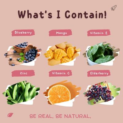 The Old Natural Skin Defence Fruit Pectin Based Phytonutrients Gummies - Tangy Mango 30's - Hair & Skin