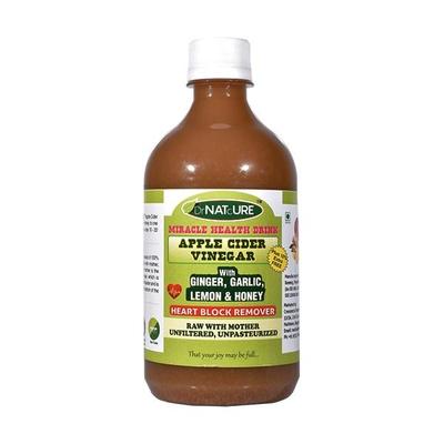 Drnatcure Apple Cider Vinegar Blended with Ginger, Garlic, Lemon, Honey (Heartcare) 500 ml - Apple Cider Vinegars