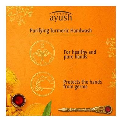 Lever Ayush Purifying Turmeric Hand Wash 200 ml - Hand Wash & Soaps
