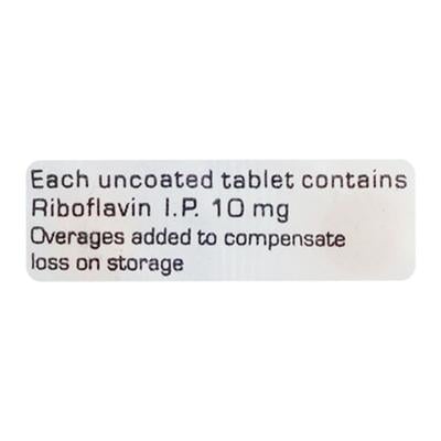 Riboflavin 10mg Tablet 10'S - Supplements-Vbc