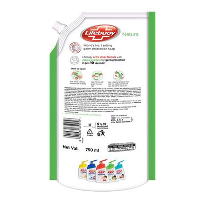 Lifebuoy Nature Handwash 750 ml (Refill Pack) - Hand Wash & Soaps
