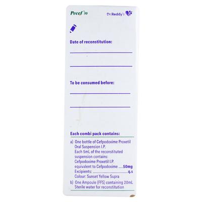 Pecef 50mg Suspension 30ml - Bacterial Infections-Cep
