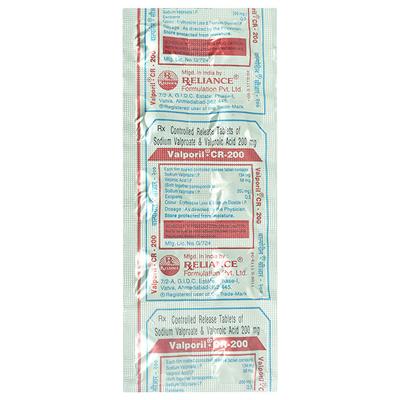 VALPORIL CR 200mg Tablet 10's - Migraine