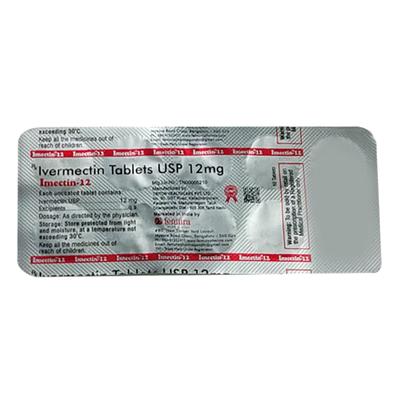IMECTIN 12mg Tablet 10's - Parasitic Worms-Ant