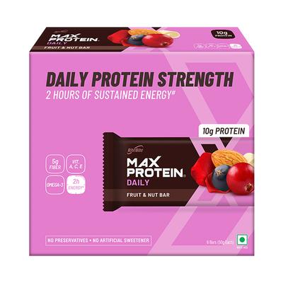 RiteBite Max Protein Daily Fruit & Nut Bar (Pack of 6 x 50 gm) - Nutritional Bars