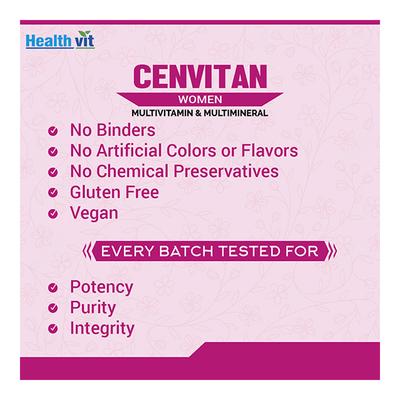 HealthVit Cenvitan Women (Multivitamin & Multimineral) Tablet 60's - Women Health