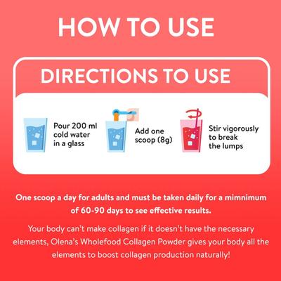 Plix Olena Wholefood Collagen Builder Powder - Watermelon (Pack of 2 x 200 gm) 1's - Hair & Skin