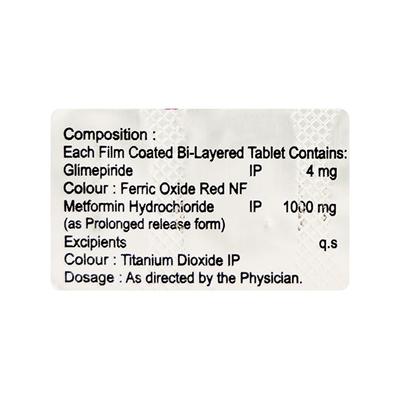 Glitaray M 4 Forte Tablet 15'S - Diabetes-Ant