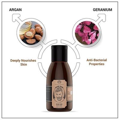 The Man Company Beard Wash for Smoothening - Argan & Geranium 100 ml - Beard Wash