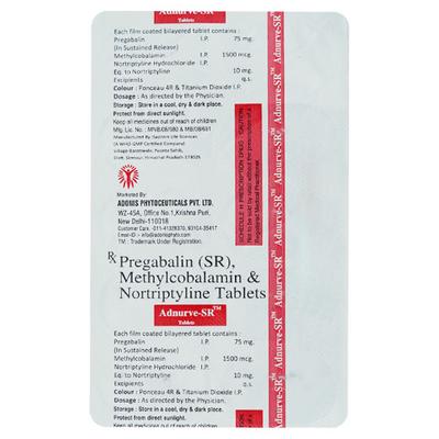 Adnurve Sr Tablet 10's - Neuropathic Pain-Dru