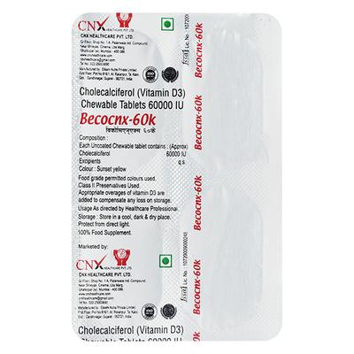 BECOCNX 60K ORANGE FLAVOUR Chewable Tablet 4's - Supplements-Vit