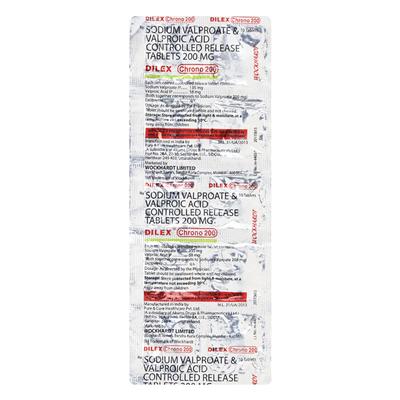 Dilex Chrono 200mg Tablet 10'S - Epilepsy/Convulsion-Ant