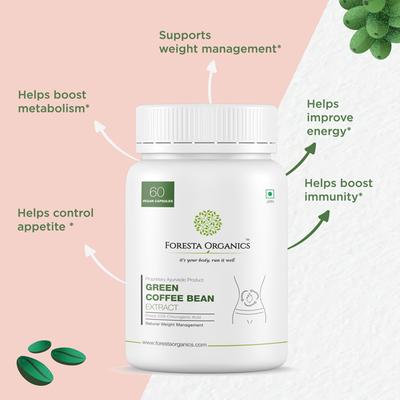 Foresta Organics Green Coffee Bean Extract Vegan Capsule 60's - Speciality Medicines