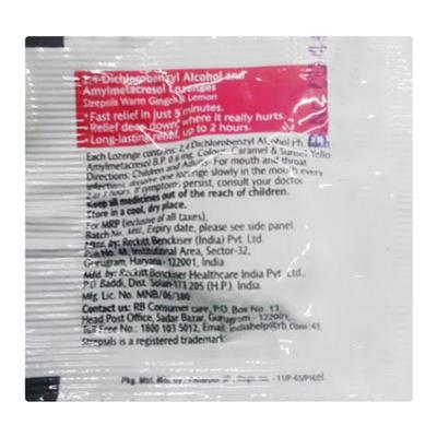 Strepsils Warm Lozenges - Ginger and Lemon 1's - Sore Throat Lozenges