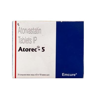 Atorec 5mg Tablet 10'S - High Cholesterol-Dys