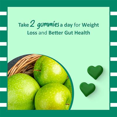 Power Gummies Apple Cider Vinegar Gummies for Managing Weight with Green Apple Flavour-60 Gummies 1's - Apple Cider Vinegar - Acv