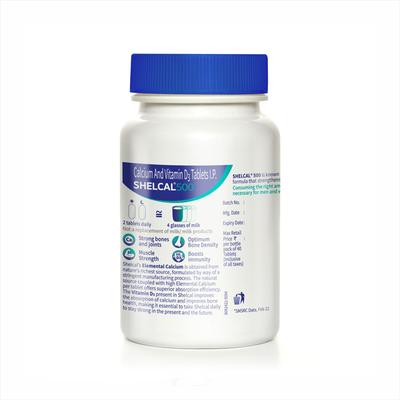 SHELCAL 500 Tablet 40's - Calcium And Minerals