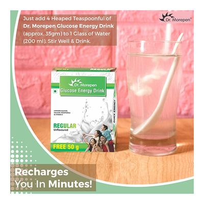 Dr. Morepen Glucose Energy Drink Powder - Regular 125 gm - Energy Drinks