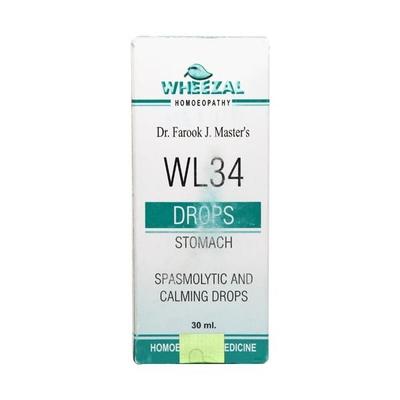Wheezal Wl-34 Stomach Drops 30ML - Homeopathic Drops