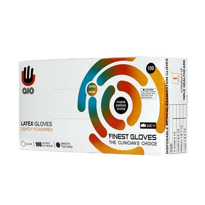 AIO Latex Gloves Lightly Powdered (M) 100's - Surgical Consumable