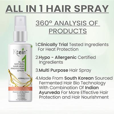 Ktein All in 1 Natural Hair Heat Protection Hair Spray 100 ml - Hair Sprays & Mists