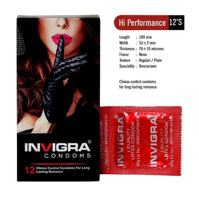 Invigra Hi-Performance Condom 12's - Plain/Flavoured Condoms