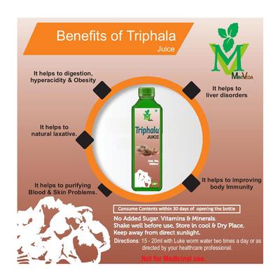 Mint Veda Triphala Juice 1000 ml - Herbal Dietary Supplement