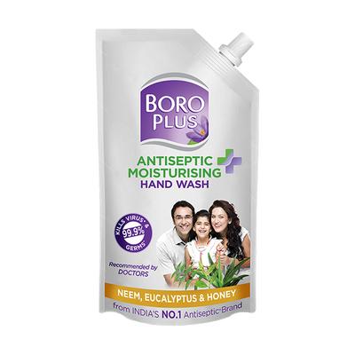 Boro Plus Antiseptic + Moisturising Hand Wash Liquid - Neem, Eucalyptus & Honey 750 ml - Personal Care (Ayush)