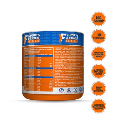 Fast&Up Pre-Workout Advanced Supplement Powder - Watermelon Flavour 300 g - Whey Proteins