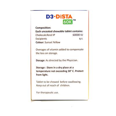 D3 DISTA 60k Chewable Tablet 8's - Supplements-Vit