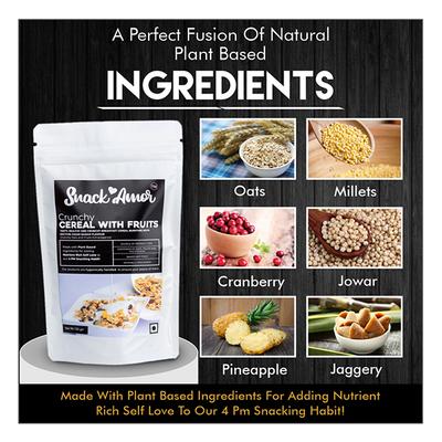 Snack Amor Crunchy Cereal with Fruits (Pack of 2 x 150 gm) - Nutritional Bars